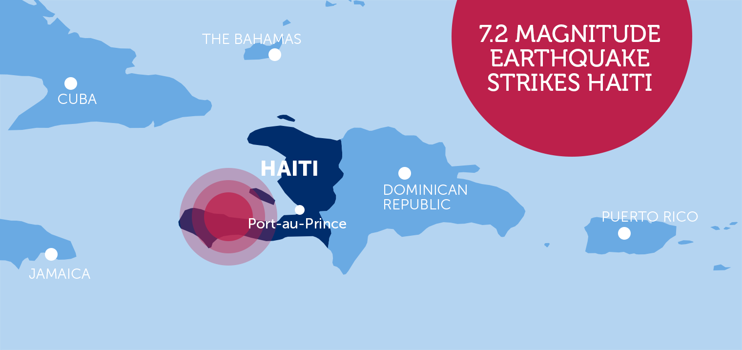 August 2021 Haiti Earthquake map